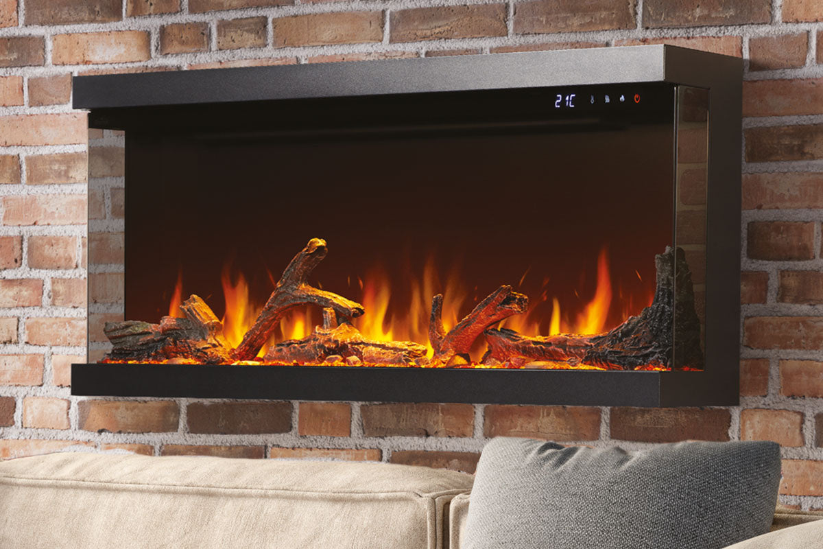 Napoleon Astound 50 FlexMount Smart Multi-Side Wall Mount Recessed Electric Fireplace - Perfect for Living Room, Bedroom & Office Heating & Decor
