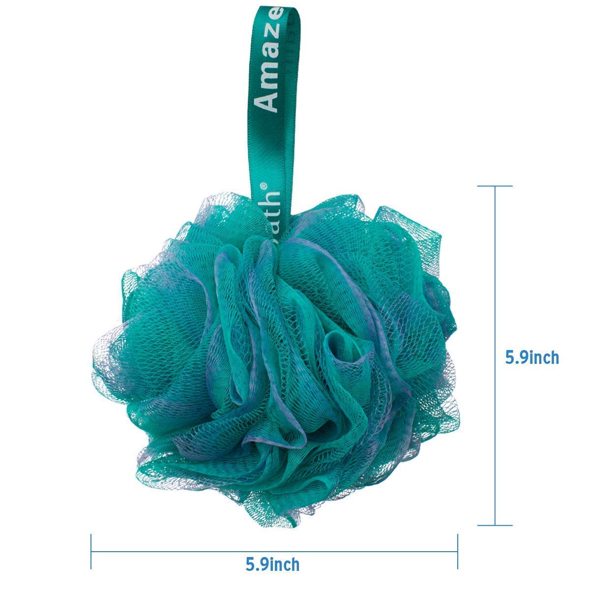Amazer 75g Bath Sponge & Shower Loofah Ball Set (4-Pack) - Flower Design Exfoliating Body Scrubber for Men & Women - Perfect for Shower, Bath & Spa Relaxation