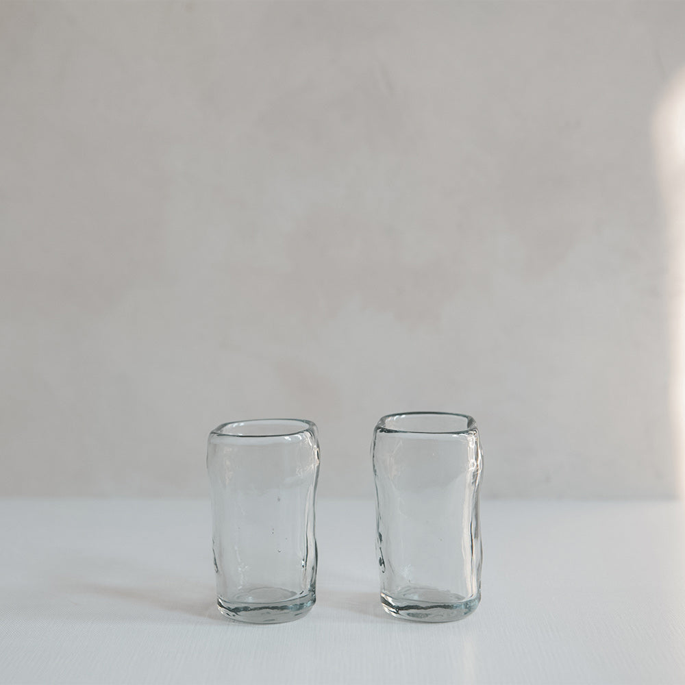 Artisan Glass Set - Handcrafted Small Drinking Glasses for Wine, Whiskey & Cocktails - Perfect for Home Bar, Dinner Parties & Gifts