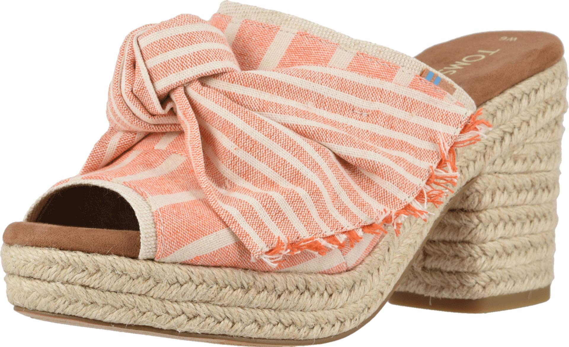 TOMS Women's Junie Sandals - Comfortable Slip-On Espadrille Flats for Casual Wear, Beach & Summer Outfits