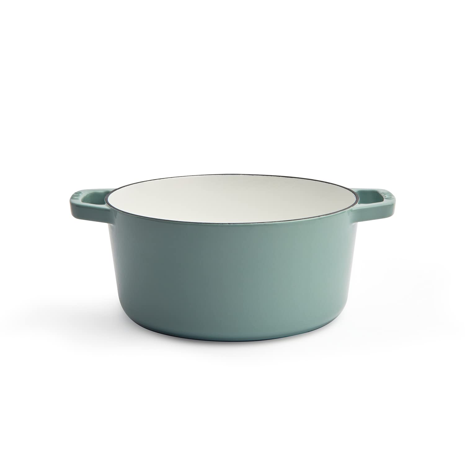 Premium 3.5-Quart Enameled Cast Iron Dutch Oven with Lid – Kana Milo Casserole Pot | Dual Enamel Coating Inside & Out | Oven & Dishwasher Safe | Eucalyptus with Gold Knob | Perfect for Braising, Stewing & Baking Bread