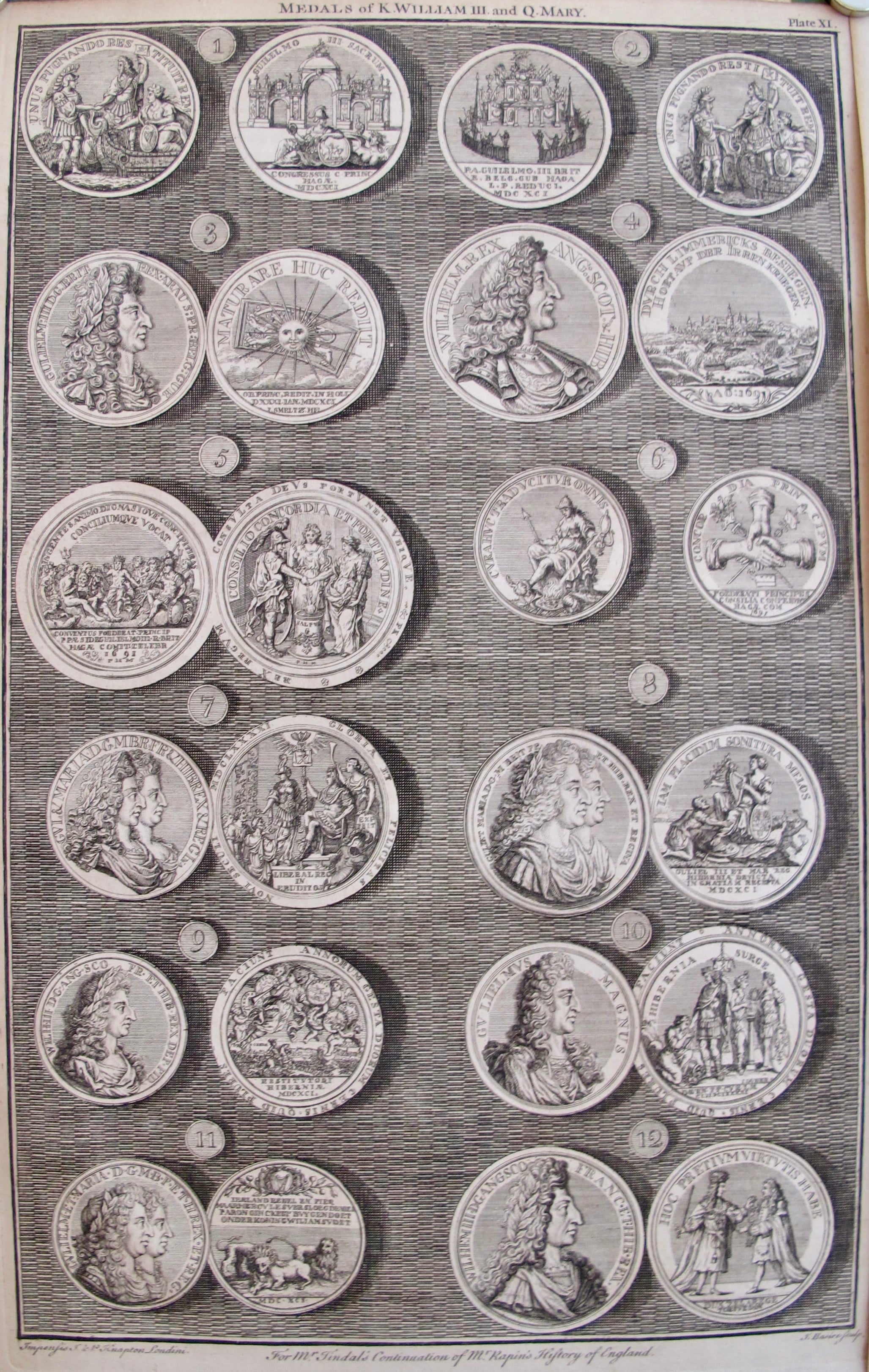 1745 British Regal Medals Set - King William III & Queen Mary - 2-Piece Collectible Coins for History Enthusiasts & Coin Collectors - Perfect for Displays, Gifts & Historical Collections