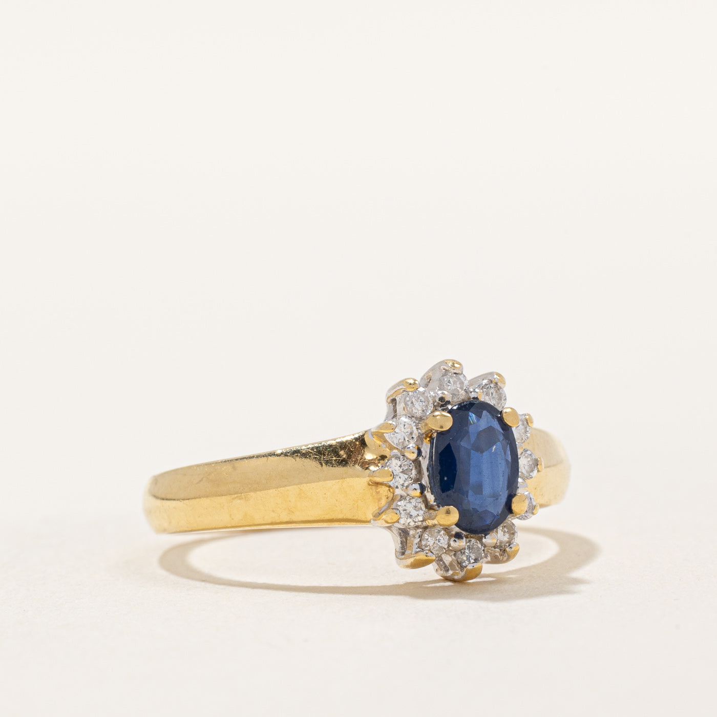 Exquisite 0.34ct Sapphire & 0.12ct Diamond Ring - Size 7 | Elegant Blue Gemstone Engagement & Wedding Band | Perfect for Anniversaries, Proposals & Special Occasions