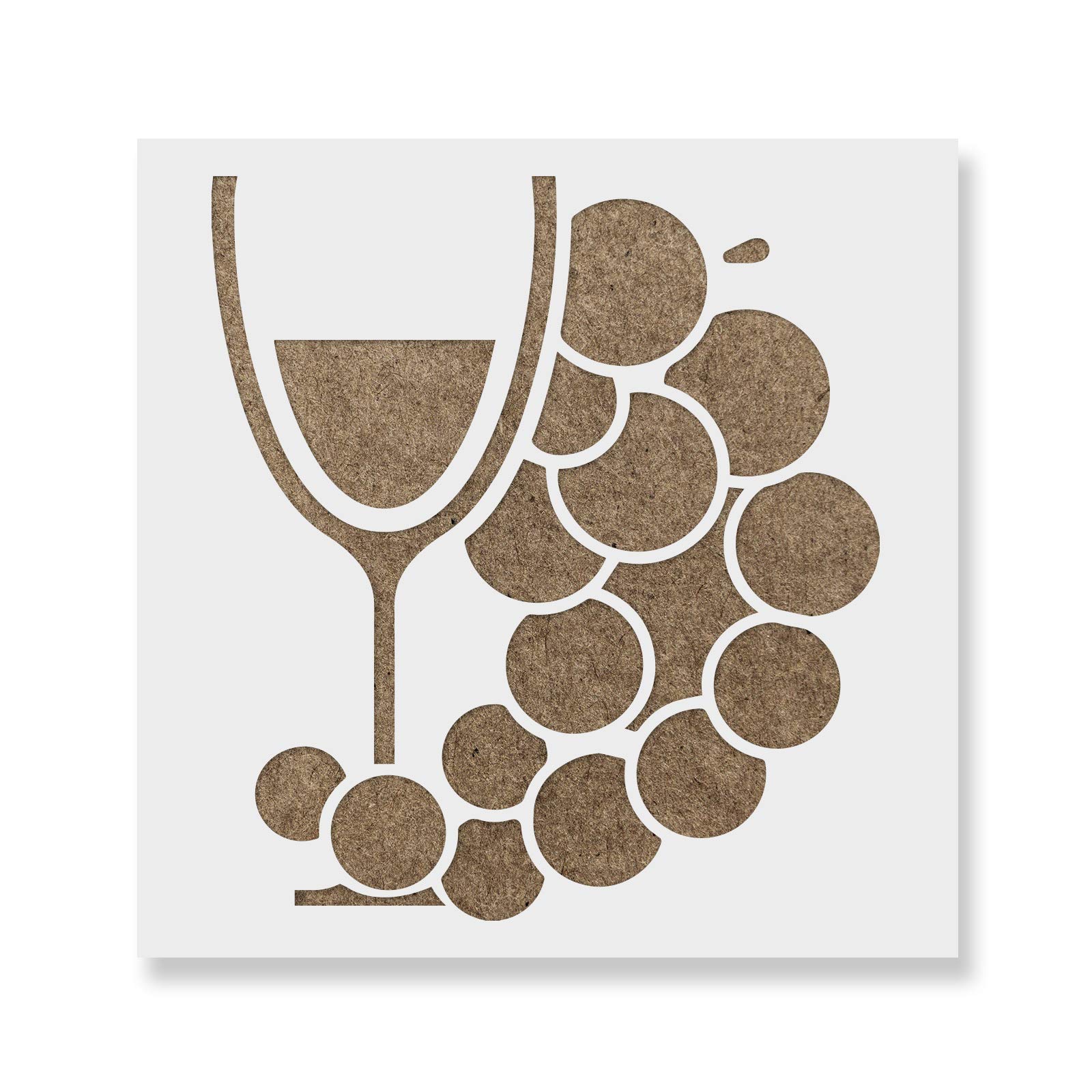 Wine Glass Stencil for Kitchen Decor & Food Art - DIY Wall Painting