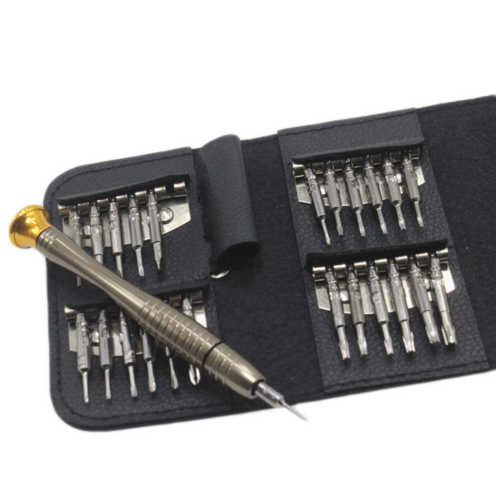 25 in 1 Mini Precision Screwdriver Set with Torx & Pentalobe Bits - AKTOO Portable Repair Tool Kit for Electronics, Computers, Phones, Watches, Cameras & Glasses - Ideal for DIY Repairs & Tech Maintenance