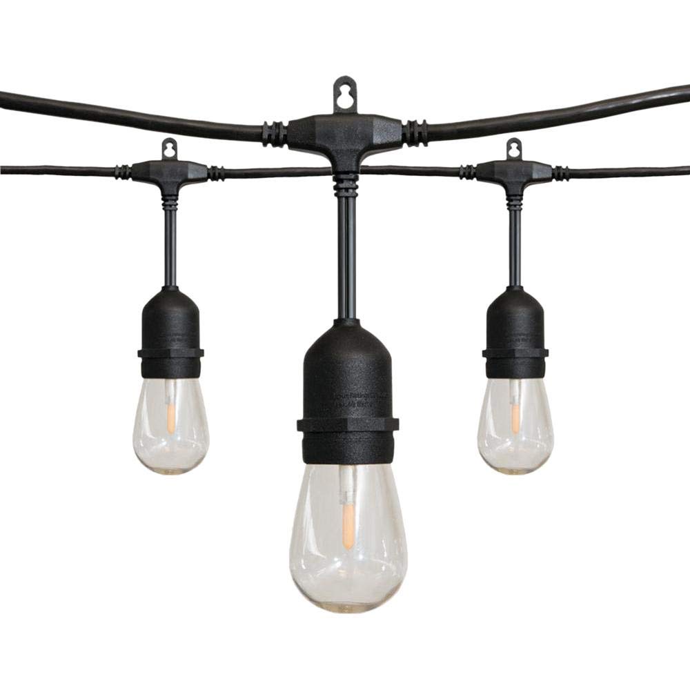 Hampton Bay 24 ft. 12-Light Filament LED String Light - Outdoor/Indoor Decorative Lighting for Patio, Garden, Wedding & Party Decor