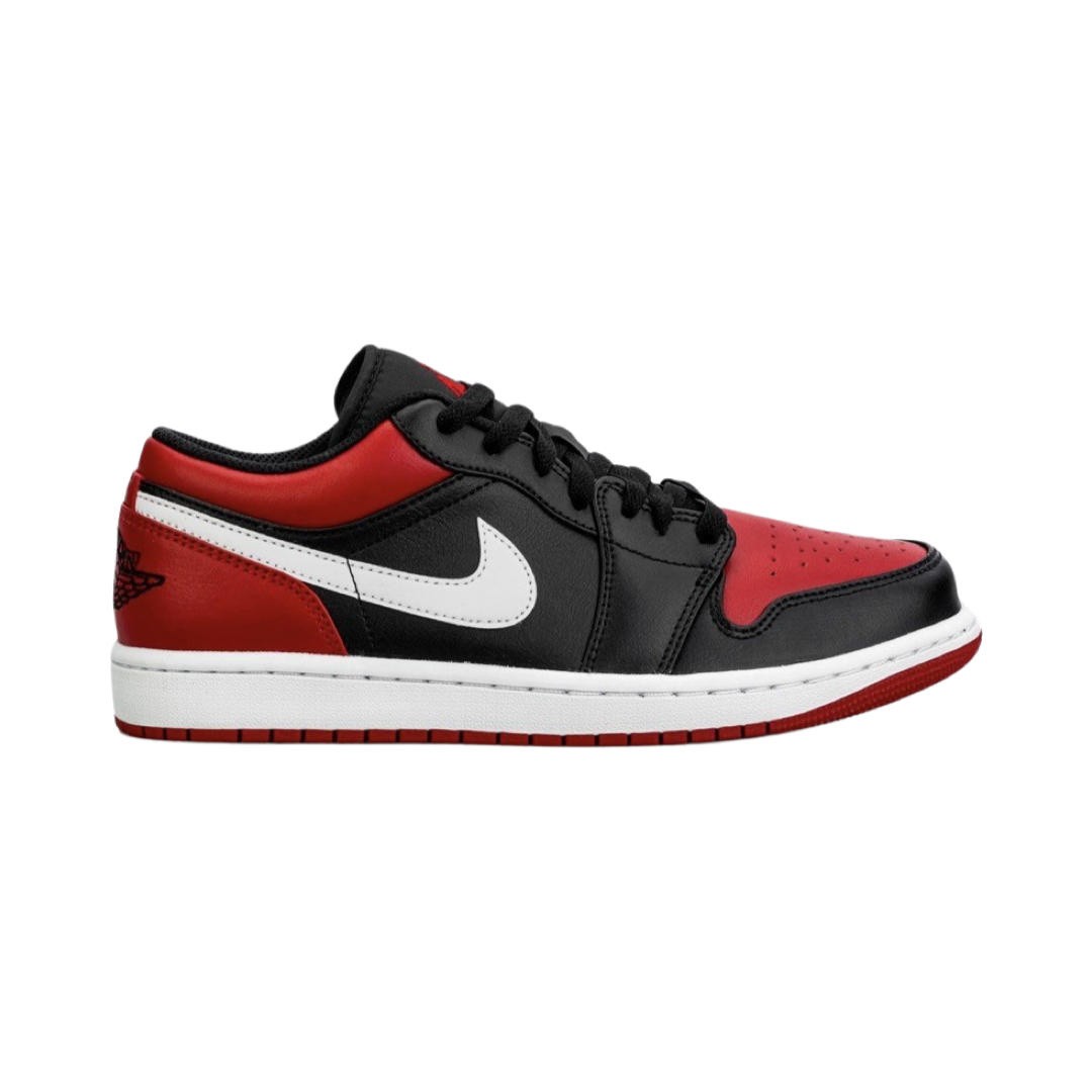 Air Jordan 1 Low Alternate Bred Toe Sneakers - Black, Gym Red & White Basketball Shoes for Men | Perfect for Streetwear, Gym & Casual Wear