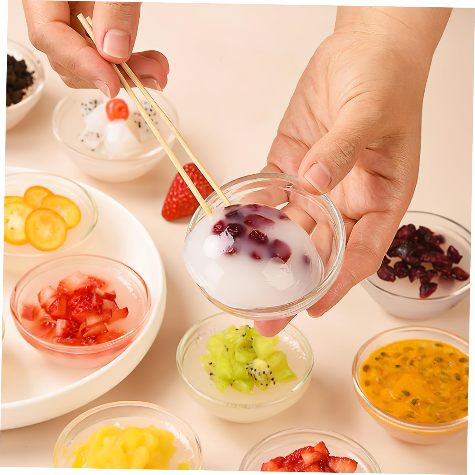 10-Piece Clear Glass Mask Mixing Bowls Set for Facial Organizer, Spa, Beauty Masks, and Candy Serving – Perfect for Skincare, DIY Beauty Treatments, and Party Desserts