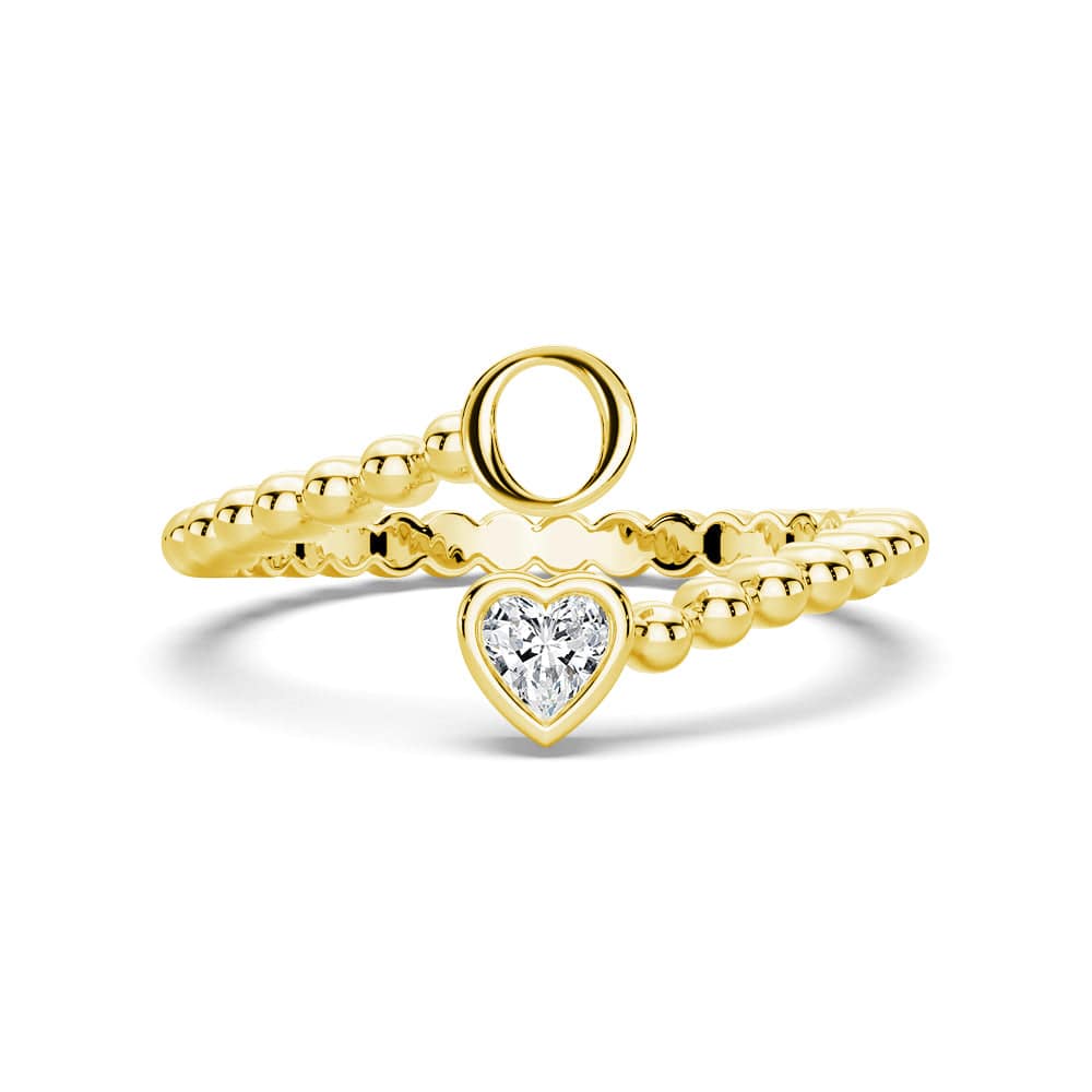 Lab Grown Diamond Personalized Initial Promise Ring for Women - Custom Engraved 14K Gold/White Gold Name Letter Ring - Perfect for Anniversaries, Engagements & Special Occasions