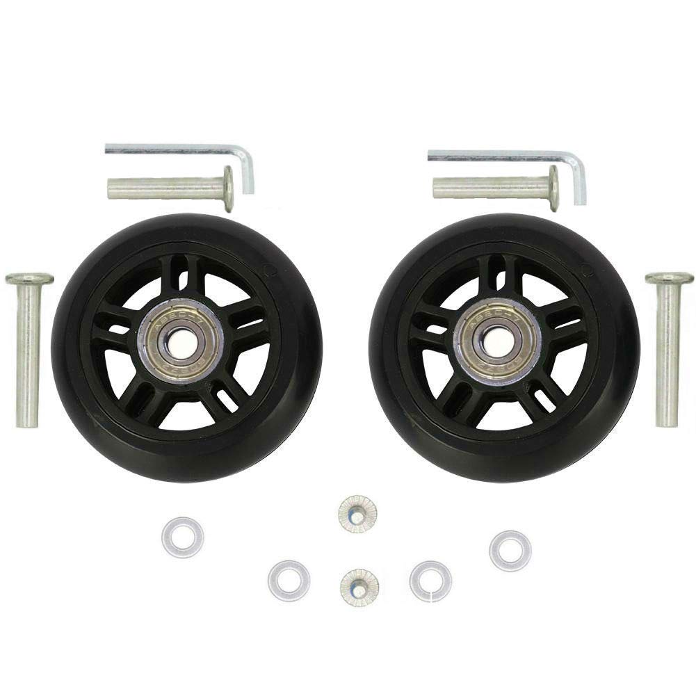 ORO 1 Pair 90mm Luggage Wheels Replacement with 8mm Bearings - Durable Suitcase Wheels for Travel, Inline Skates & Caster Boards | Perfect for Smooth Rolling on Airports, Streets & Skate Parks