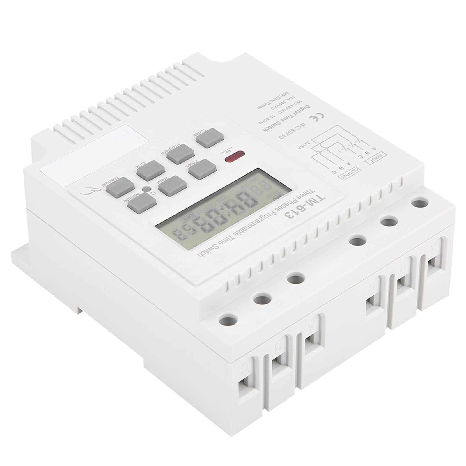 Programmable 3 Phase Timer Switch TM-163 - 380V Smart Digital Weekly Relay for Industrial Automation & Equipment Control | Perfect for HVAC Systems, Motor Control, and Lighting Schedules