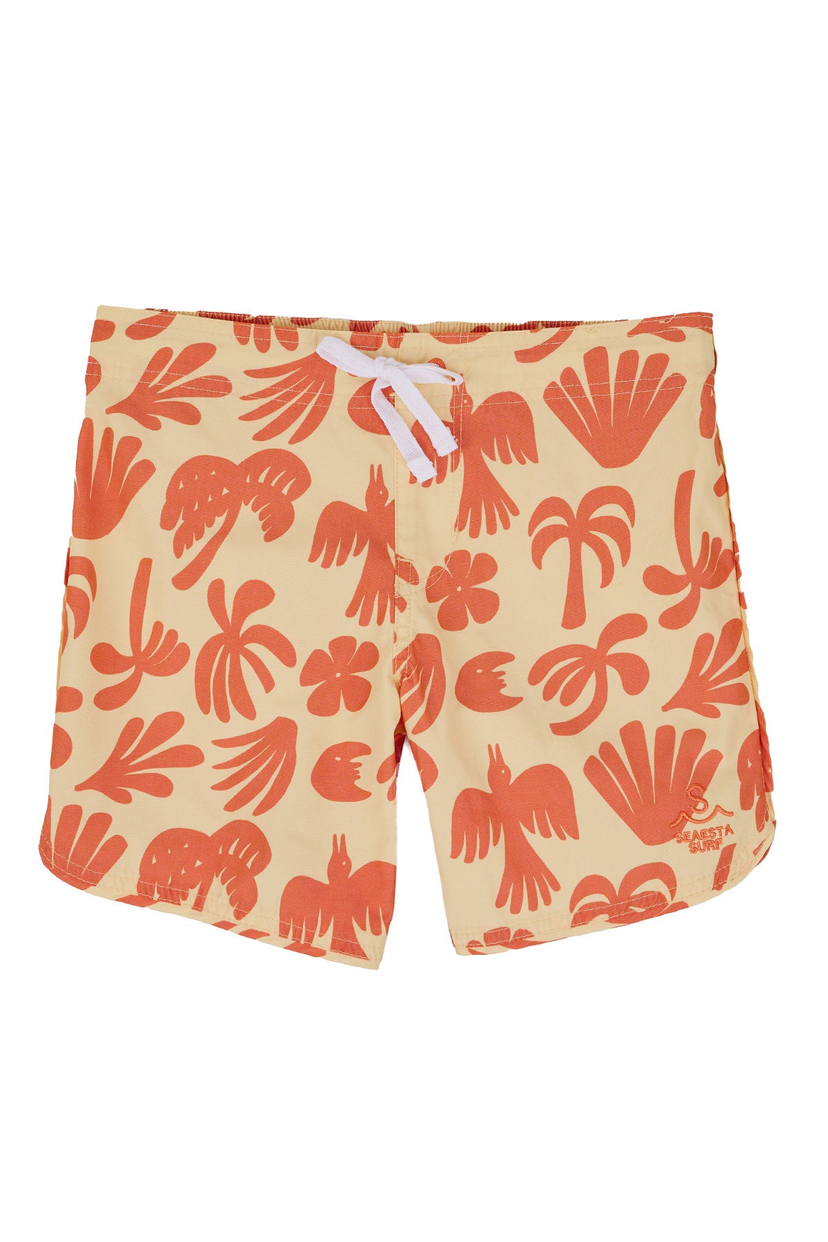 Seaesta Surf x Ty Williams Almond Boardshorts - Men's Quick-Dry Swim Trunks for Surfing, Beach & Summer Vacations