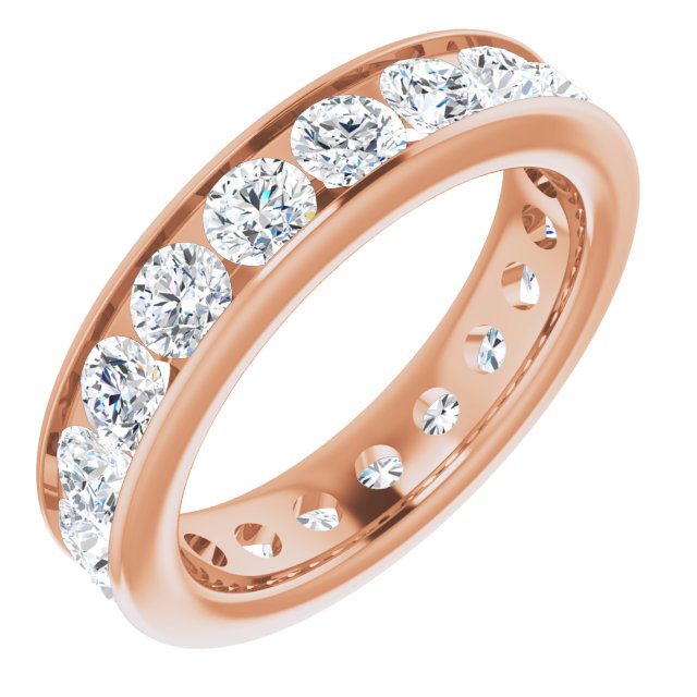 3.23 Carat Round Diamond Eternity Band - Channel Set Wedding Ring for Women, Perfect for Anniversaries, Engagements & Special Occasions