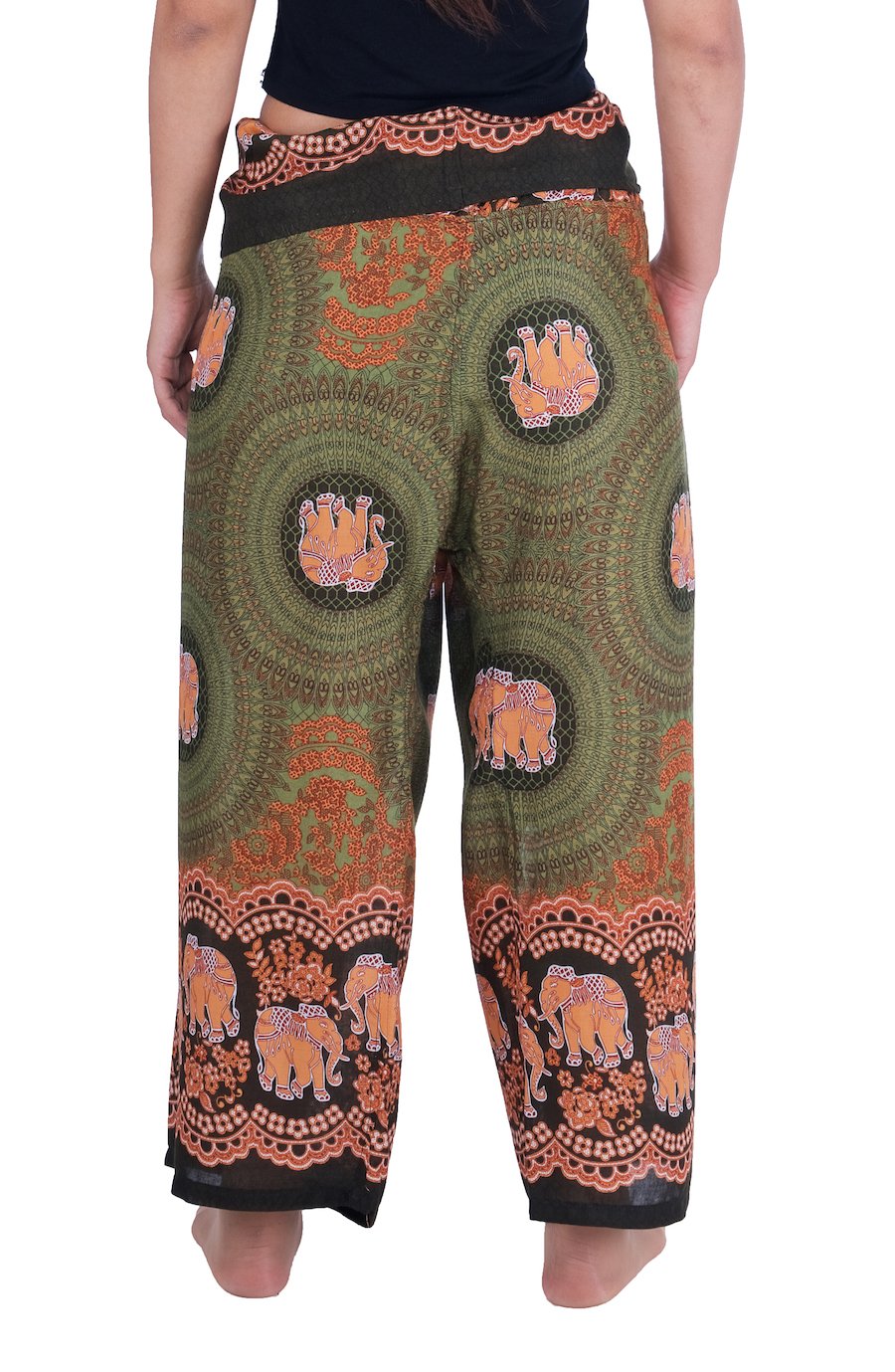 Lannaclothesdesign Women's Thai Fisherman Pants - Yoga Trousers with Wide Legs, Comfortable & Stylish for Yoga, Meditation, Beach & Casual Wear