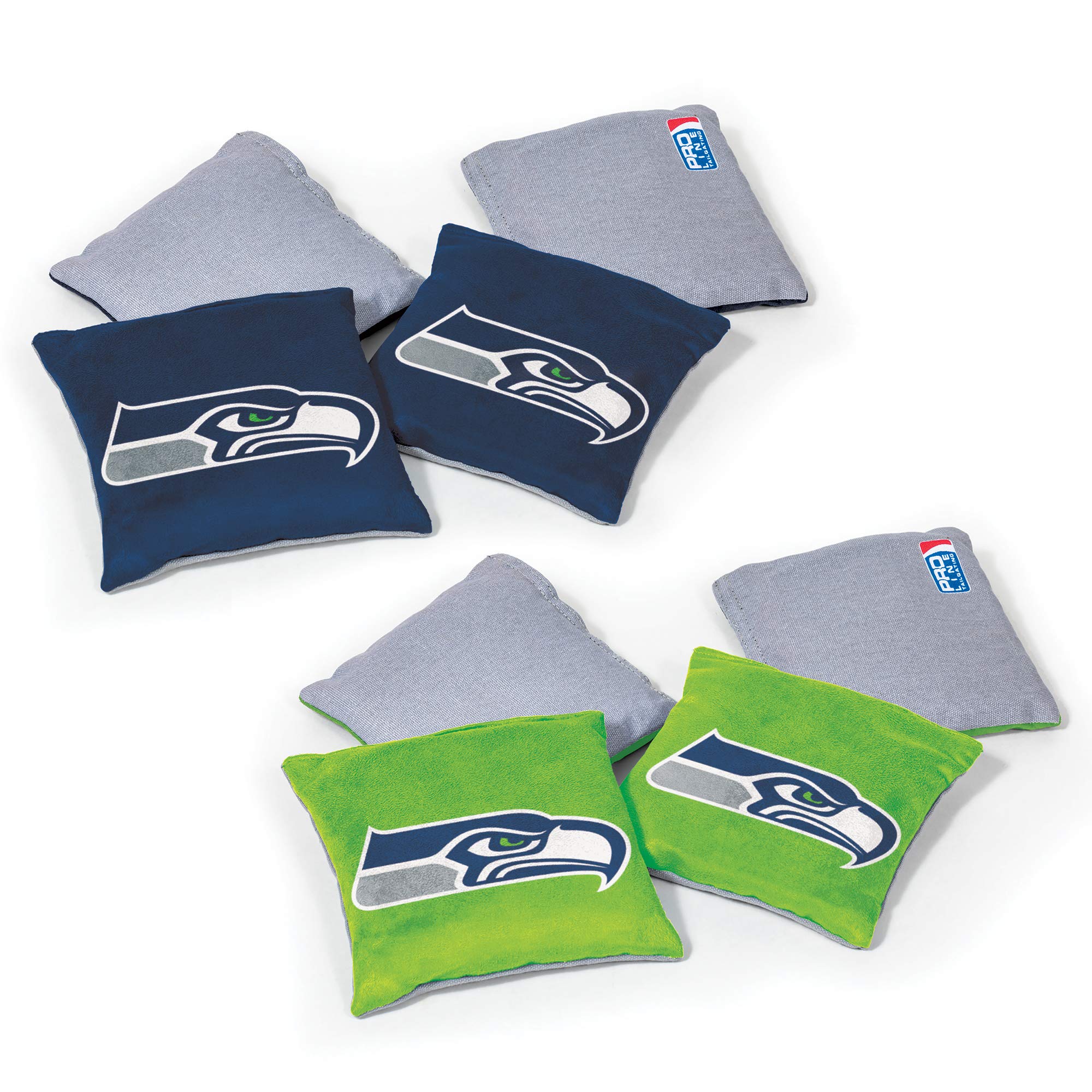 Premium NFL Pro Football Dual-Sided Cornhole Bean Bags Set - 8 Count Toss Bags for Outdoor Games, Tailgating & Backyard Fun by Wild Sports | Perfect for Parties, BBQs & Game Day Events