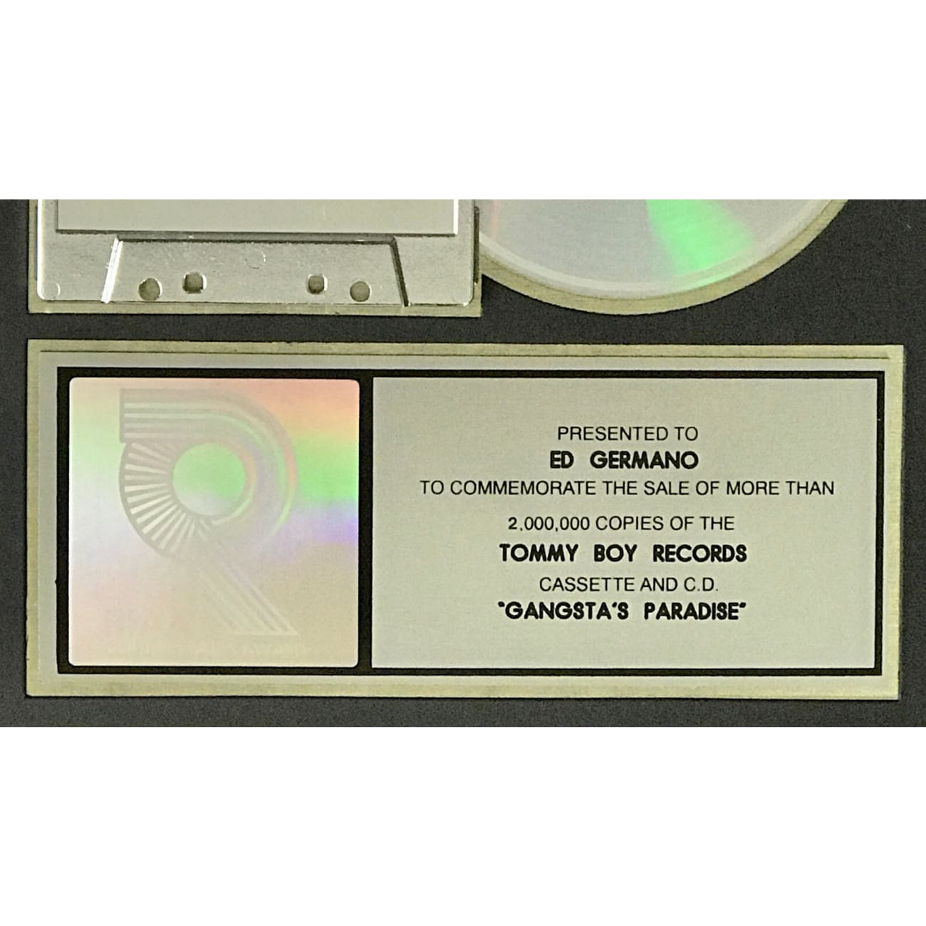 Coolio Gangsta's Paradise RIAA 2x Multi Platinum Album Award - Official Music Collectible for Fans & Home Decor