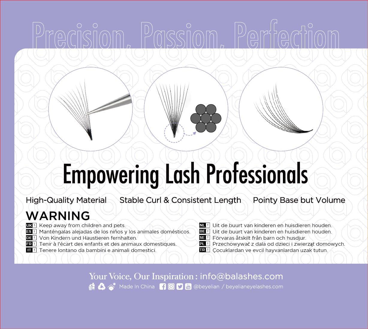 BEYELIAN 1000 Pairs Premade Volume Eyelash Extensions - 9-16mm Mixed Lengths, 0.07mm Thin Base, 10D C Curl - Handmade Cluster Lashes for Dramatic Look | Perfect for Weddings, Parties & Professional Salon Use