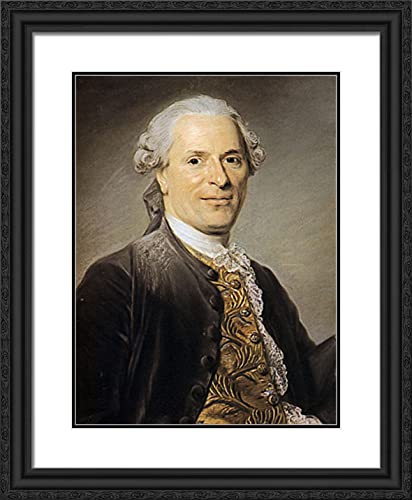 Black Ornate Wood Frame with Double Matting