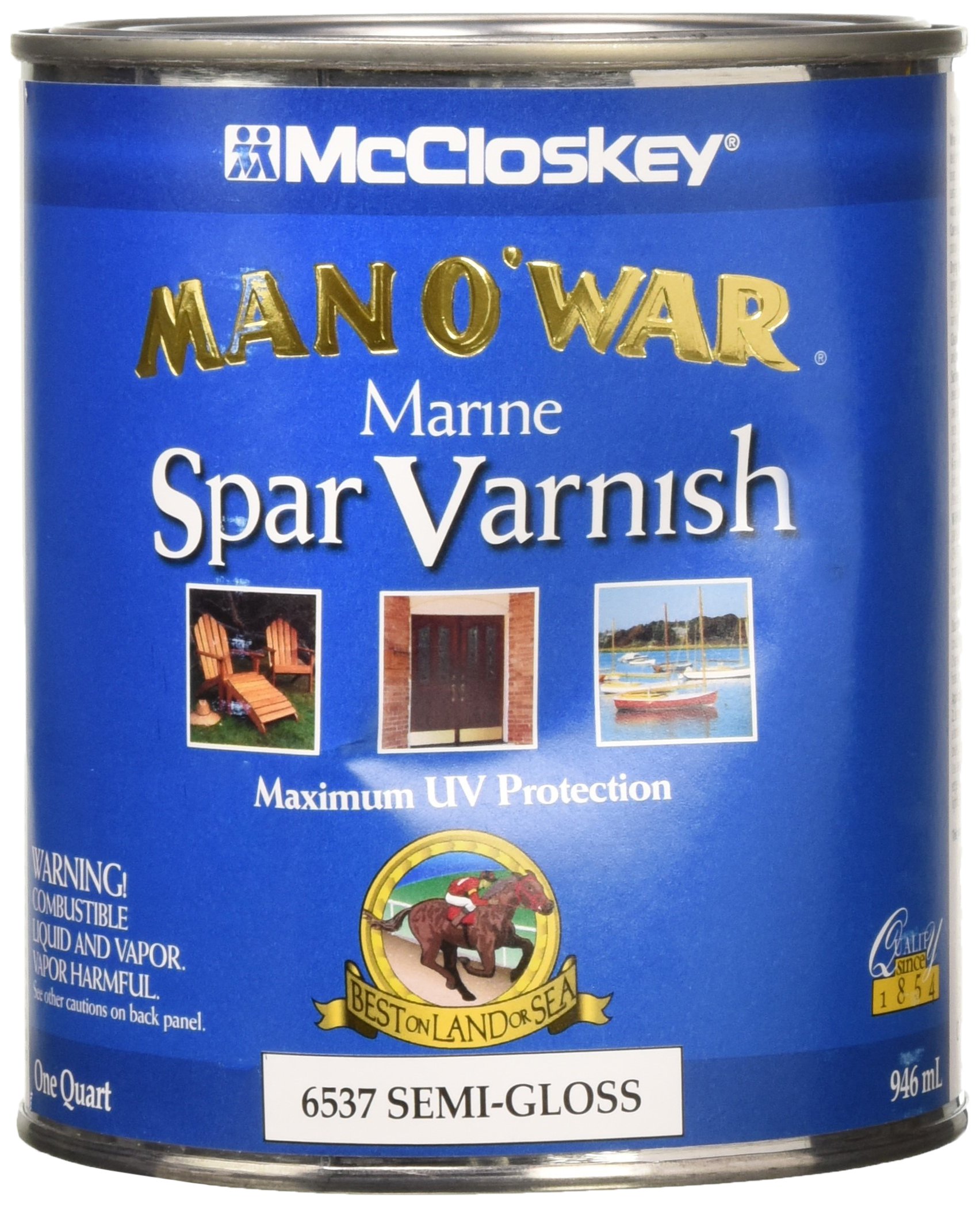 McCloskey 6537 SC Mow Spar Satin Gloss Paint - High-Quality Finish for Automotive & Marine Surfaces | Perfect for Cars, Boats & Outdoor Equipment