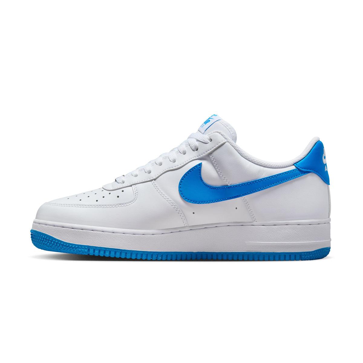 Nike Air Force 1 '07 Men's Sneakers - White/Photo Blue Retro Basketball Shoes for Casual Wear & Street Style