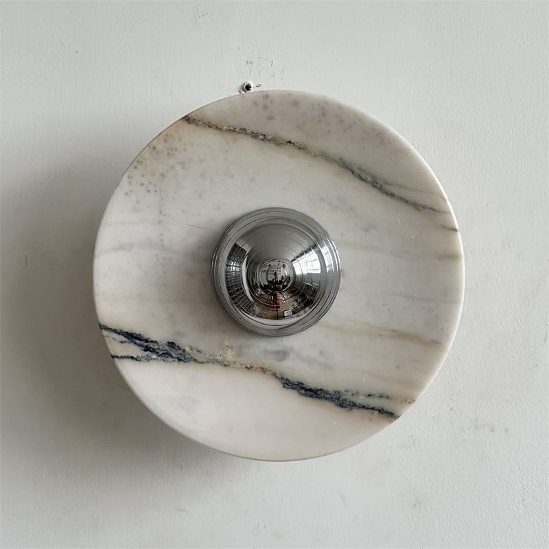 Calacatta Marble Wall Sconce Light - Modern Gold Finish Bathroom Vanity Lighting for Bedroom, Hallway & Living Room Decor