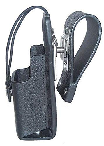 Motorola JMNN4023BR Two Way Radio Leather Carry Case with Swivel Belt Loop - Durable Protective Holster for Walkie Talkie - Perfect for Construction, Security & Outdoor Activities