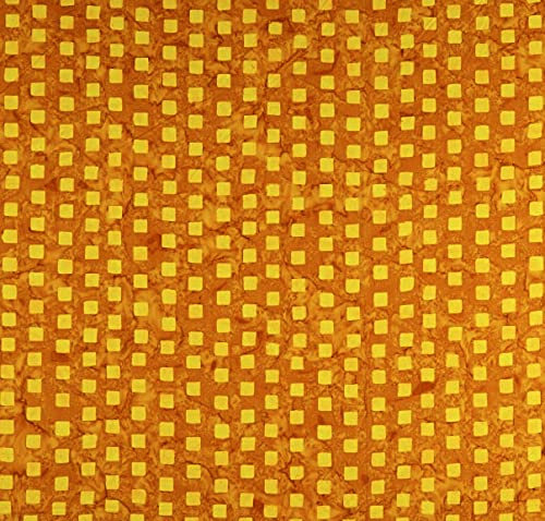 Michael Miller ICE Cubes Marigold Fabric - 12 Yard Bolt for Quilting, Sewing & DIY Craft Projects - Perfect for Home Decor, Apparel & Accessories