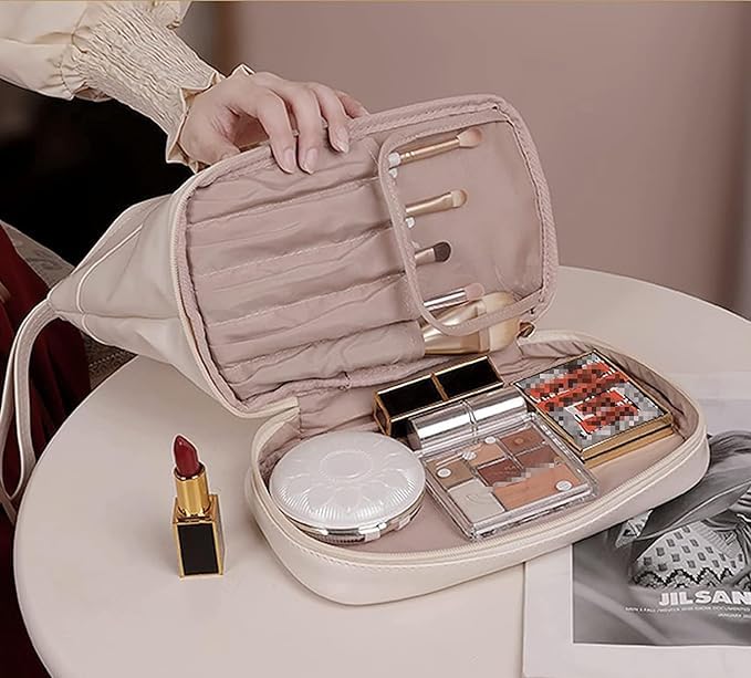Aryamurti Travel Cosmetic Storage Bag & Makeup Organizer Box - Waterproof Multicolor Toiletry Pouch for Women - Perfect for Airplane Carry-on, Gym, Vacation & Daily Use