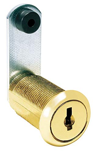 Brass Disc Tumbler Cam Lock with Key C413A - Secure Cabinet, Drawer & Furniture Locks for Home, Office & Storage Use