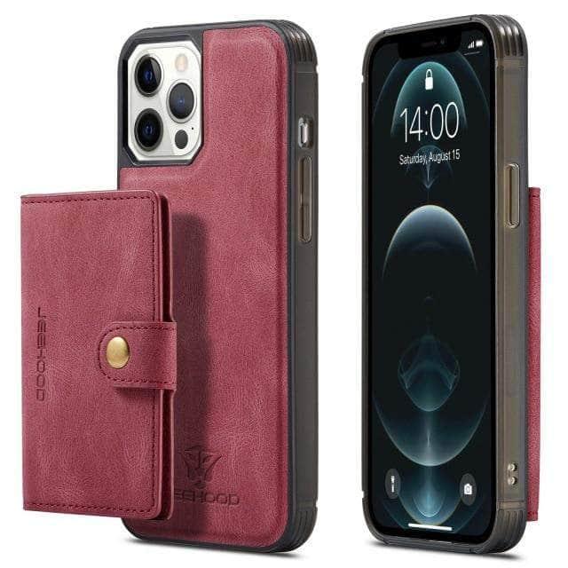 Premium iPhone 13 Mini Leather Back Case with Card Holder - Slim Wallet Phone Cover for Daily Essentials & On-the-Go Convenience
