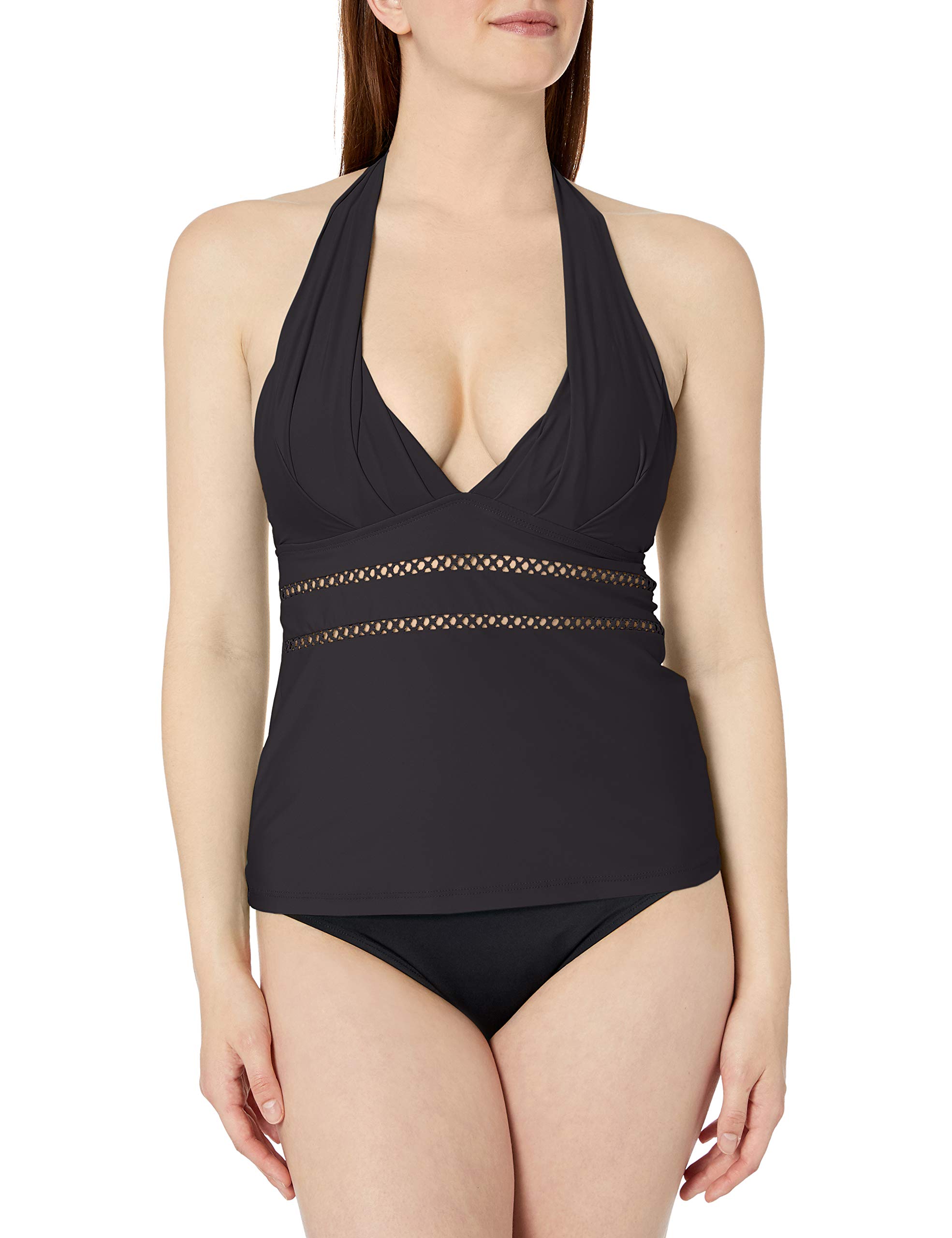 Athena Women's Solid Color Halter Swimsuit Tankini Top - Perfect for Beach, Pool & Summer Vacations