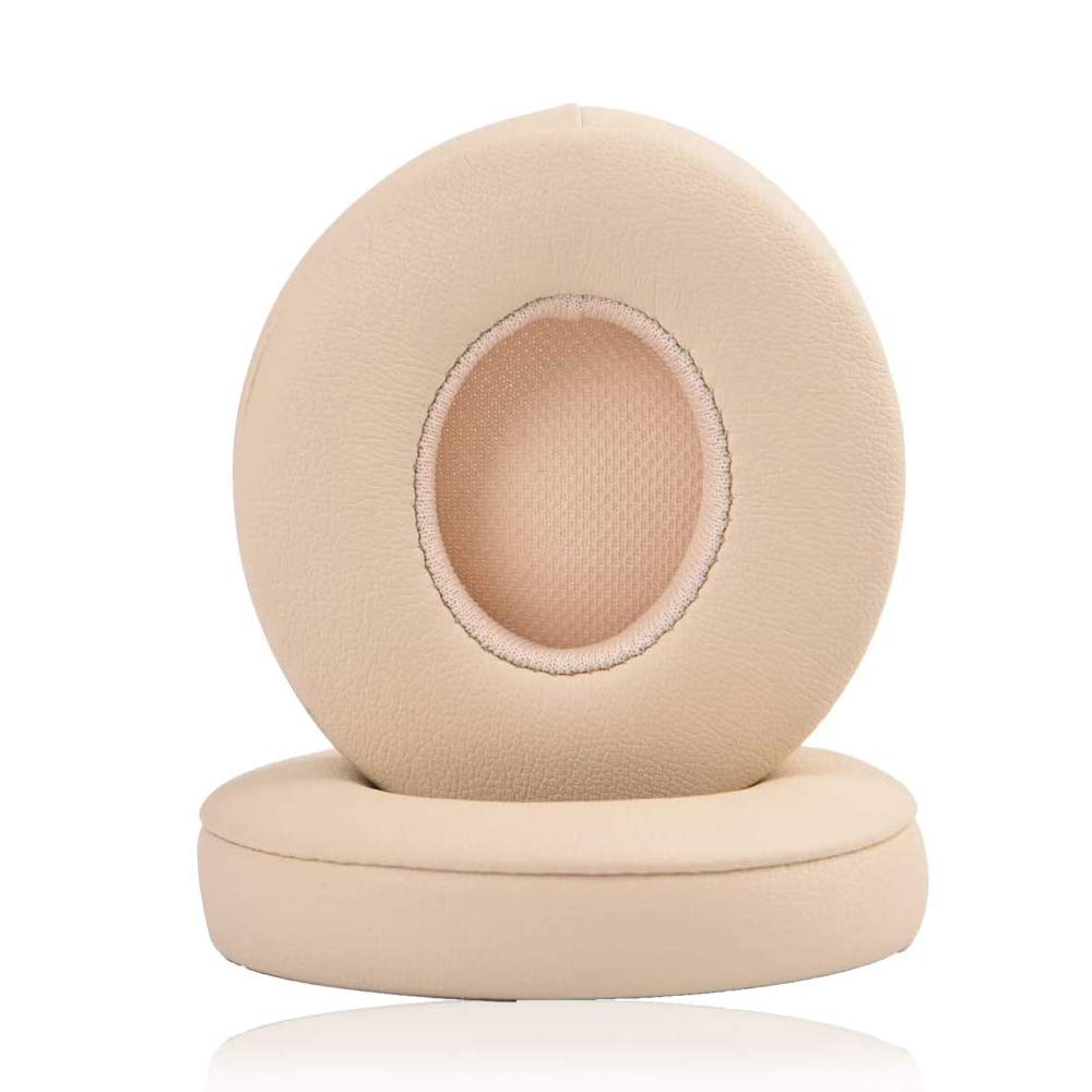 Beats Solo3 Replacement Ear Cushions - Compatible with Solo 2.0 & 3.0 Wireless On-Ear Headphones - Premium Satin Gold Earpads for Comfort & Noise Isolation - Perfect for Music, Gaming & Travel