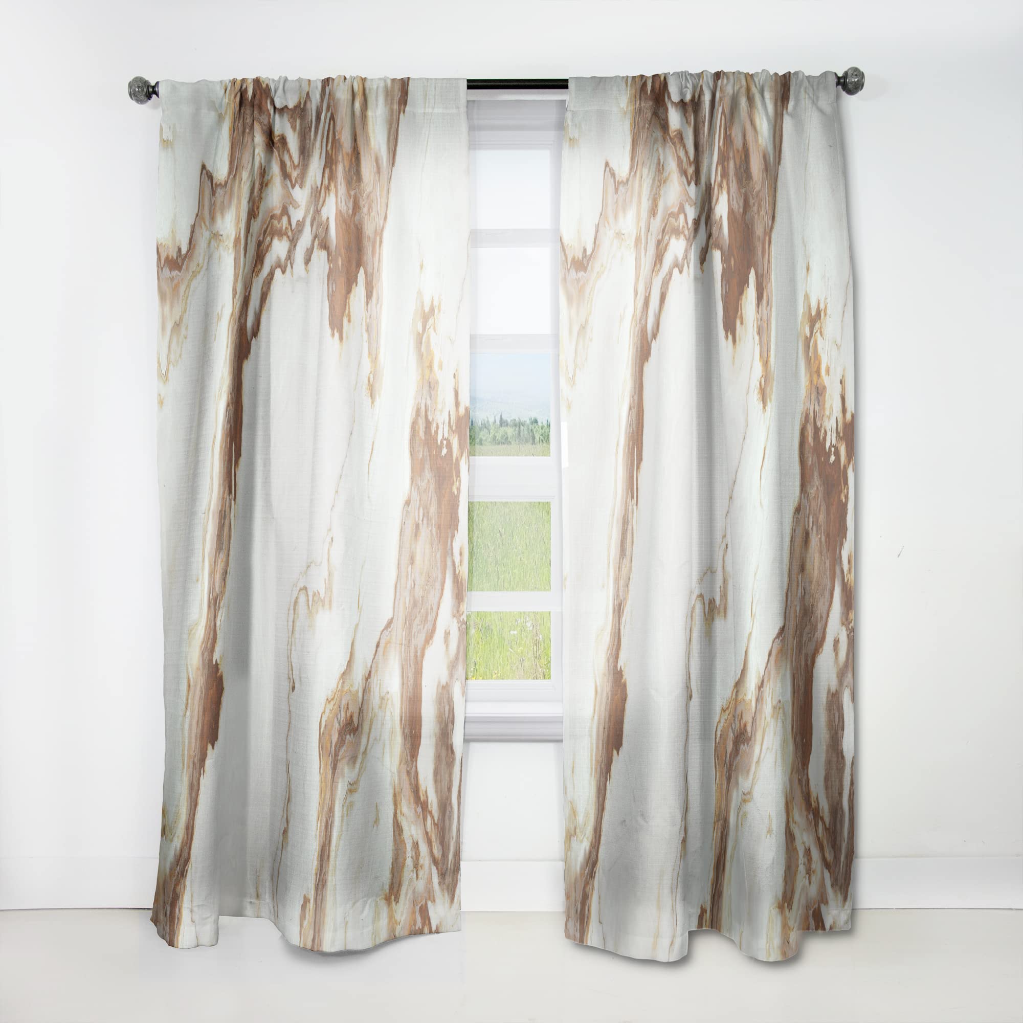 DesignQ Thermal Insulated Blackout Curtains - Natural Onyx Texture Window Drapes for Bedroom & Living Room (52x63 Inch, Single Panel) - Perfect for Light Blocking & Energy Saving