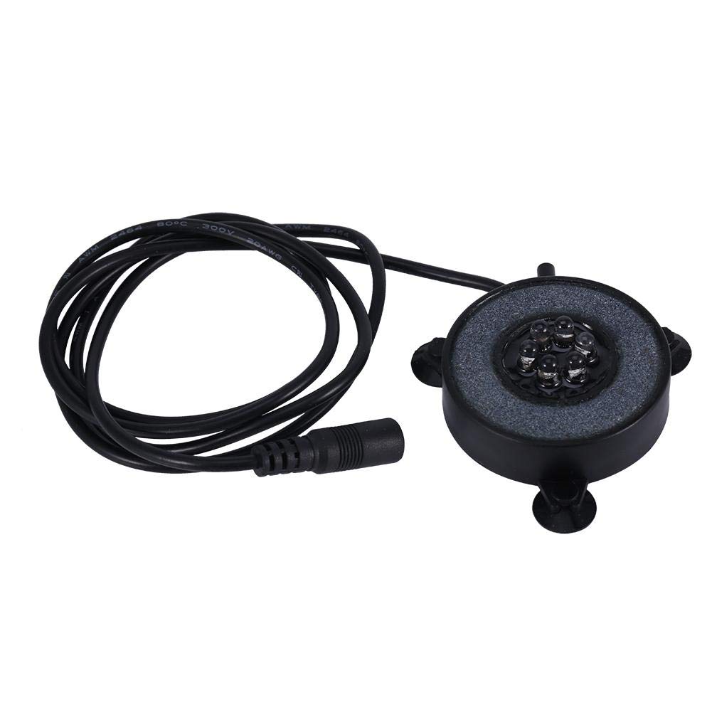 Colorful LED Aquarium Light - 6 LED Underwater Submersible Fish Tank Lamp with Air Bubbles, Round Design, AC 100-240V/50-60HZ (1Pc) - Perfect for Home Aquariums, Fish Tanks & Decorative Water Features