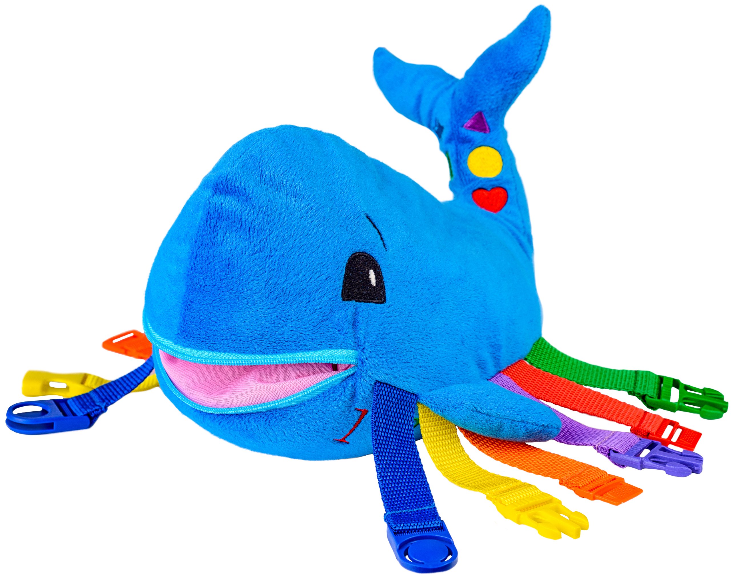 Buckle Toys - Blu Whale & Barney Crab Ocean Buddies Bundle for Toddlers | Sensory Learning Toys for Autistic Kids | Perfect for Travel, Daycare & Preschool Playtime