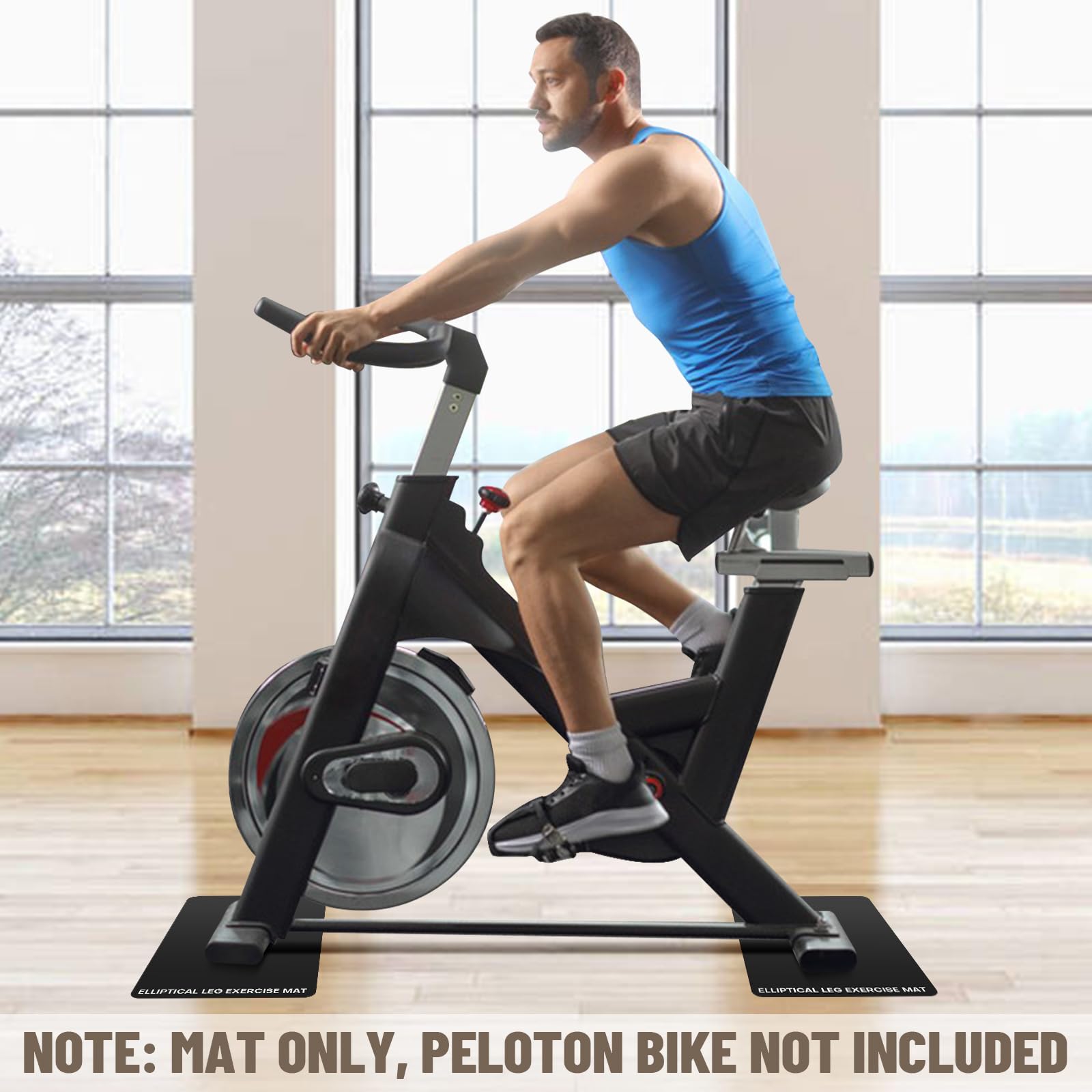 Under Desk Elliptical Machine - Quiet Portable Mini Exercise Bike for Office & Home Workouts | Non-Slip Floor Mat for Home Gym, Desk Cycling & Small Spaces | Perfect for Sedentary Workers & Home Fitness