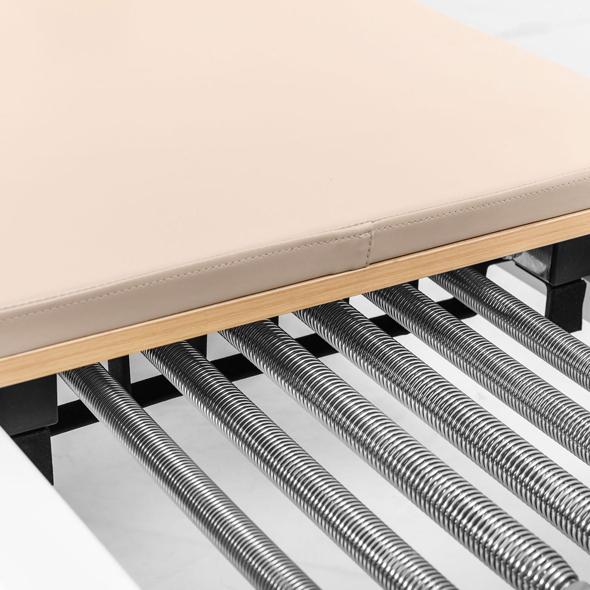 Contour Studio Professional Pilates Reformer Machine for Home & Studio Use - Commercial Grade Equipment for Full Body Workout - Beige (Ideal for Pilates Studios, Home Gyms & Fitness Trainers)