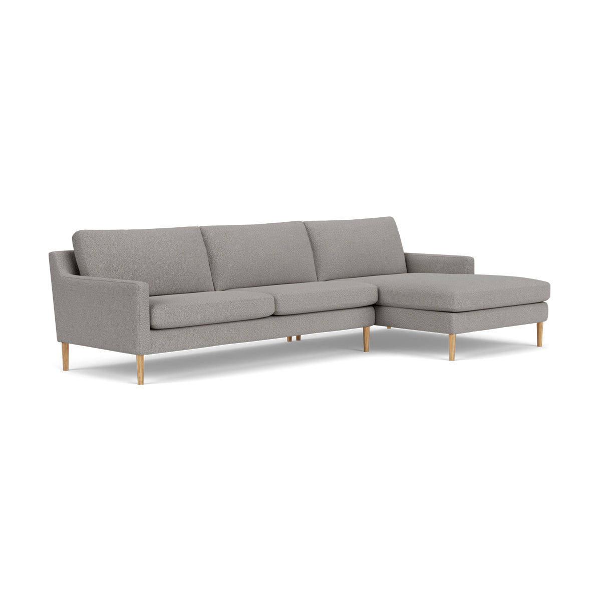 Astha Boucle Right Chaise Sofa - Modern Upholstered Sectional Couch with Chaise Lounge for Living Room, Family Room & Apartment Decor