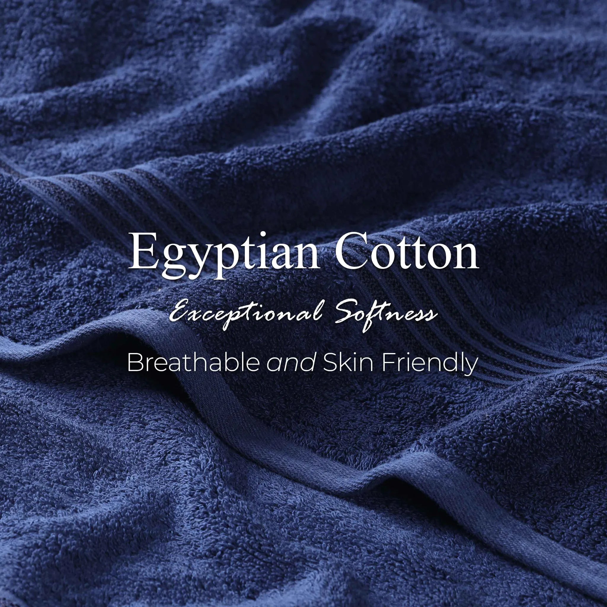 Premium Heritage Egyptian Cotton Bath Towel Set of 2 - Ultra Soft, Highly Absorbent & Quick Dry - Luxury Spa & Bathroom Essentials for Home & Hotel Use
