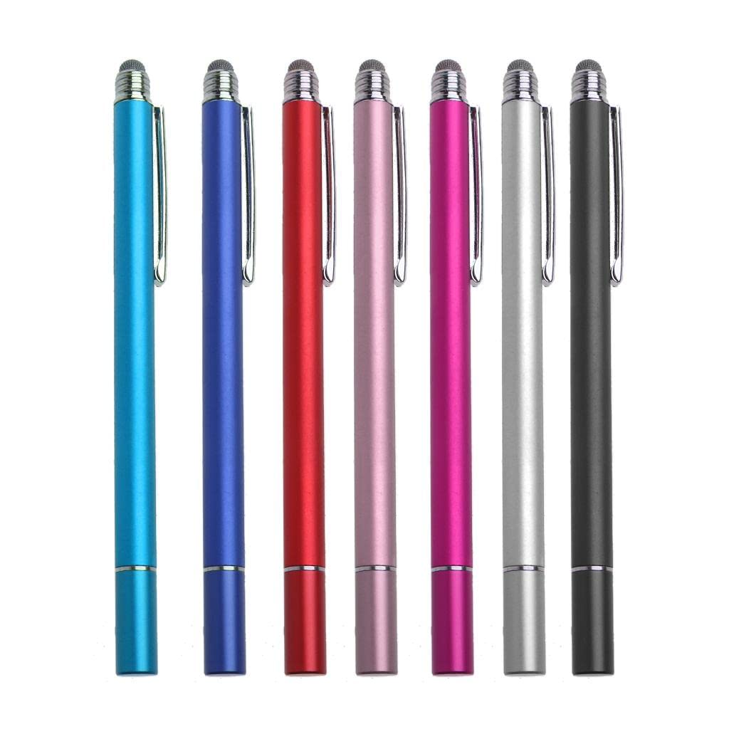 BoxWave DualTip Stylus Pen for Acer Spin 3 (SP314-53N) - Fiber & Disc Capacitive Touchscreen Stylus - Metallic Silver - Perfect for Note Taking, Drawing & Precise Screen Navigation