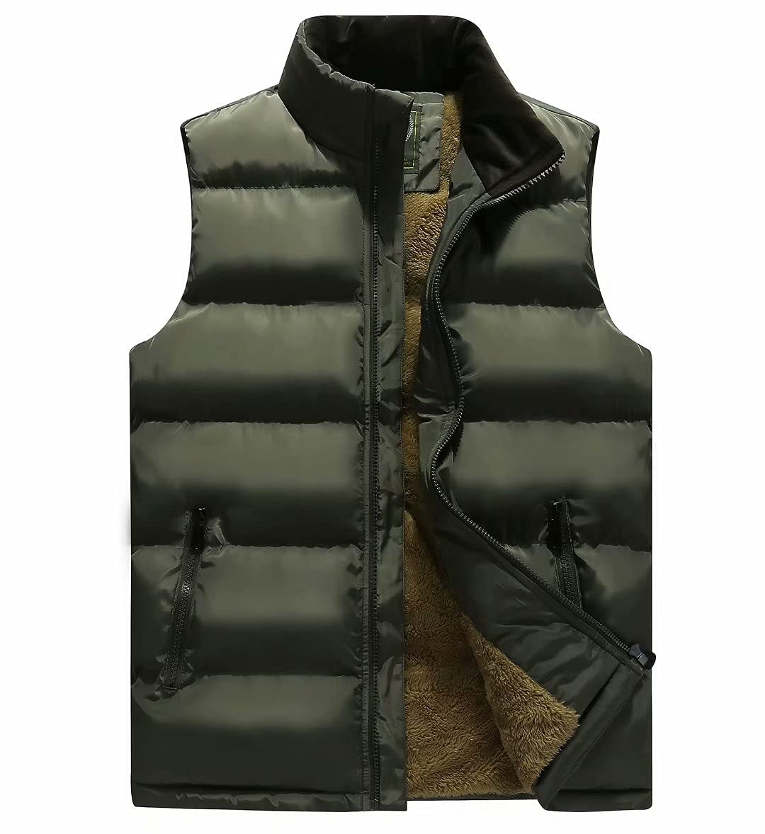 MSMSSE Men's Winter Fleece Vest - Warm Sleeveless Jacket for Outdoor Activities | Lightweight Puffer Vest for Hiking, Camping & Casual Wear