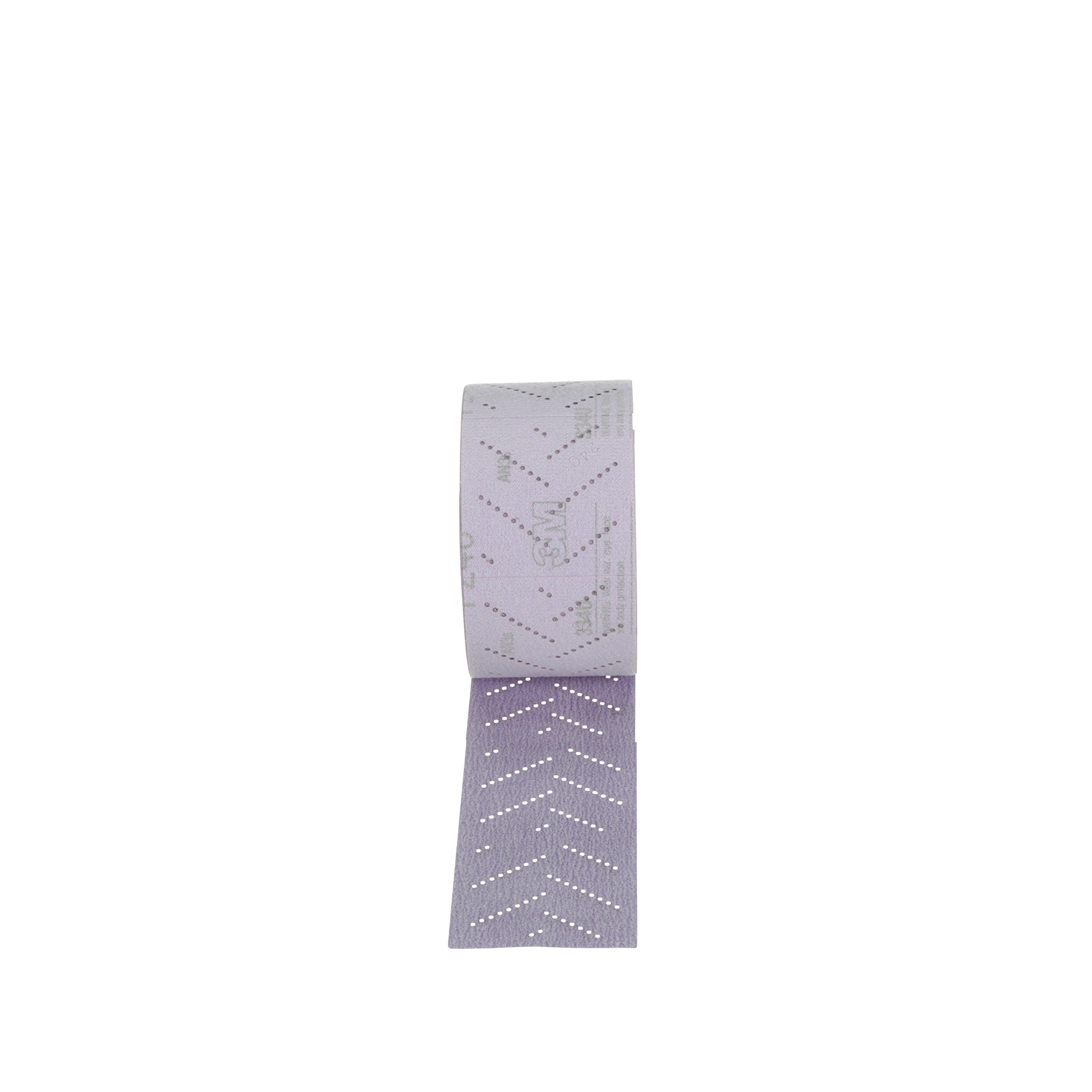 3M 30703 Hookit 334U Purple 70mm x 12m P400 Grit Clean Sanding Sheet Roll - Perfect for Automotive, Woodworking & Metal Surface Finishing