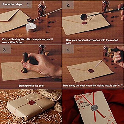 Samyo Vintage Copper Wax Seal Stamp - Custom Initial Letter M for Wedding Invitations, DIY Crafts & Romantic Gifts - Old-Fashioned Antique Wax Sealing Kit for Envelopes, Letters & Scrapbooking