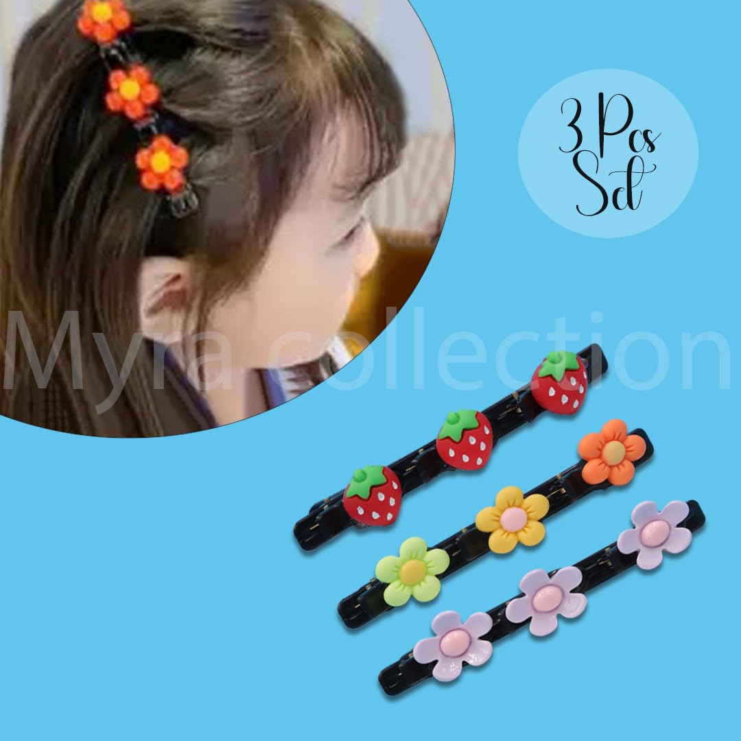 Myra Collection 3-Piece Double Hair Clip Set - Alligator Hairpins for Women & Girls - Hair Accessories for School, Work & Special Occasions