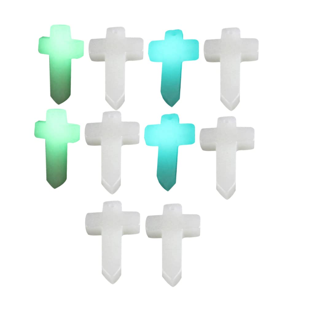 Milisten DIY Jewelry Making Kit - Luminous Cross Shaped Stone Charms for Bracelet, Necklace & Earring Craft (Mixed Colors) | Perfect for Handmade Gifts, Party Favors & Creative Jewelry Projects