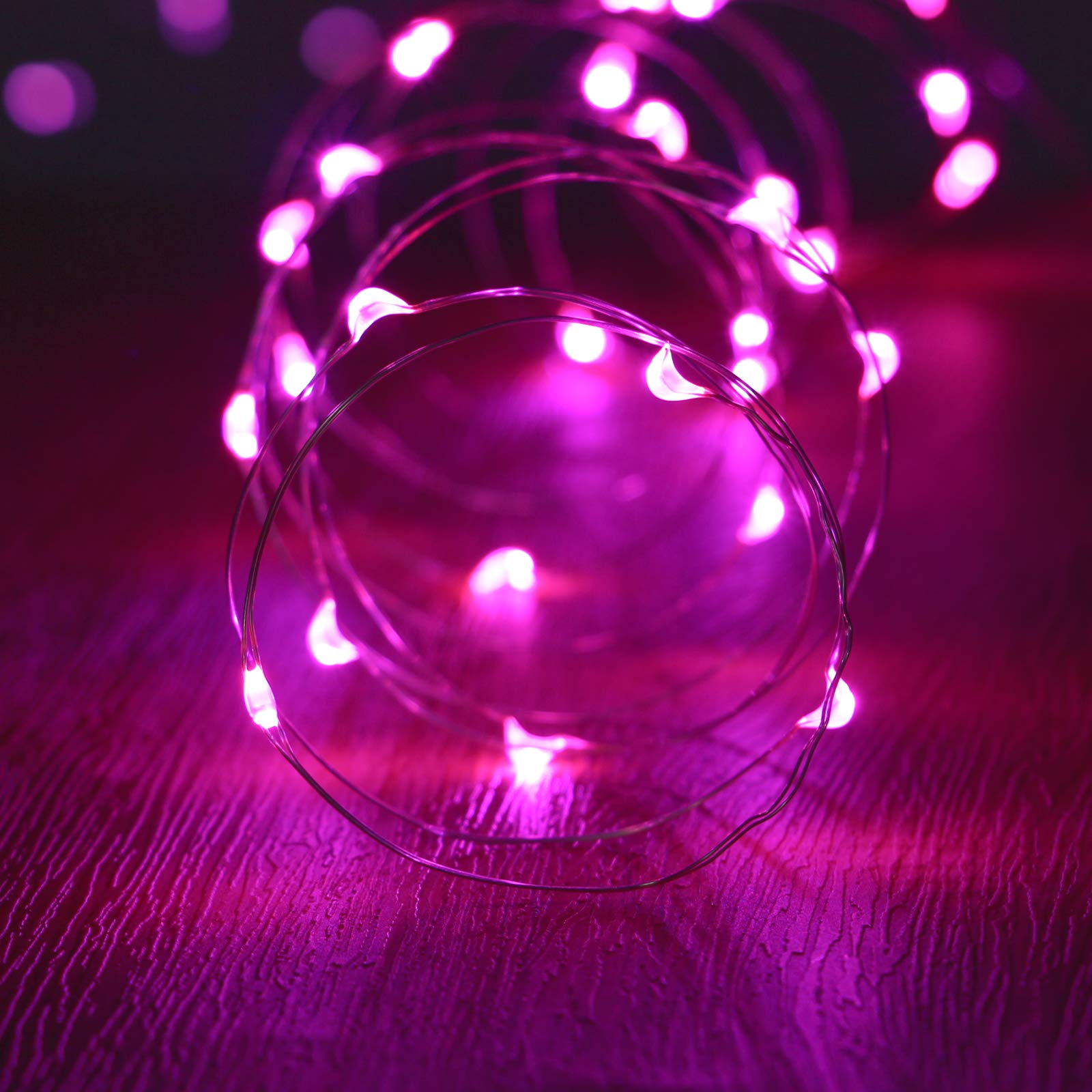 XINKAITE Waterproof LED Fairy Lights - 10FT/3M Pink Starry String Lights for Indoor Outdoor Decoration, Home Party, Christmas Holiday, Wedding & Garden Lighting