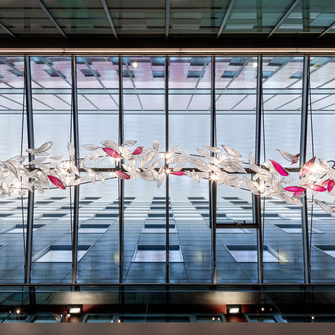 Elegant Flying Glass Feather Chandelier - Modern Crystal Ceiling Light Fixture for Dining Room, Bedroom, or Living Room Decoration