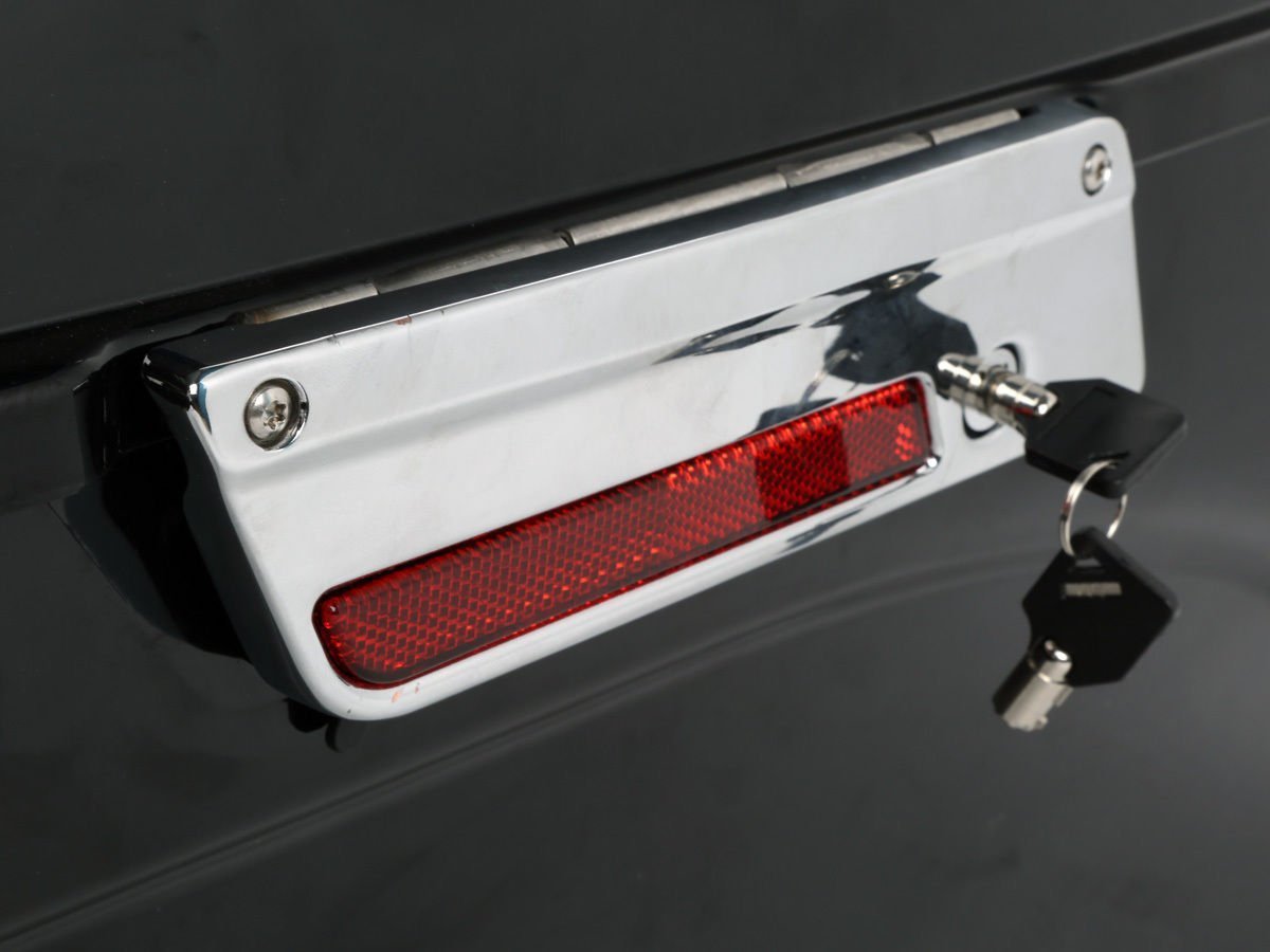XFMT Gloss Black Hard Saddlebags Trunk with Lockable Lid & Key + Conversion Mounting Brackets for Harley Davidson Softail Motorcycles (1994-2013) - Perfect for Touring, Storage & Long-Distance Riding