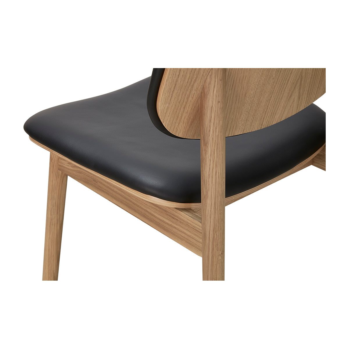 Premium Oak Leather Dining Chair - Lando Modern Upholstered Seat for Kitchen, Dining Room & Office - Comfortable & Stylish Home Furniture