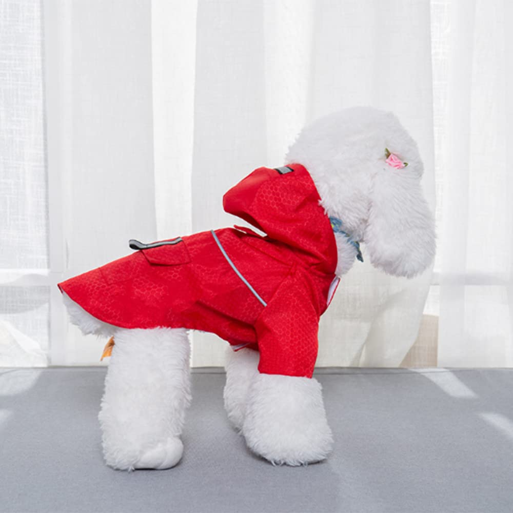 Waterproof Reflective Dog Raincoat - Adjustable Pet Coat for Small & Medium Dogs & Cats - Ideal for Outdoor Walks, Hiking & Rainy Day Adventures